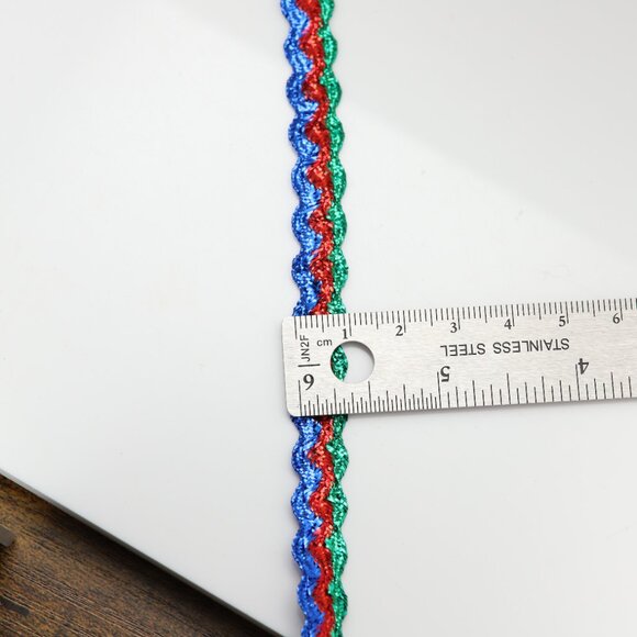 Multi Color Choker Adjustable Length Fancy red blue green Trim chokers (#77) - Picture 6 of 8